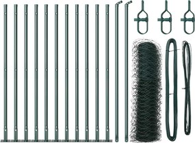 vidaXL Στύλος Περιφράξεων Πράσινο 25 x 0,5 μ (50 mm πλέγμα) Ατσάλι