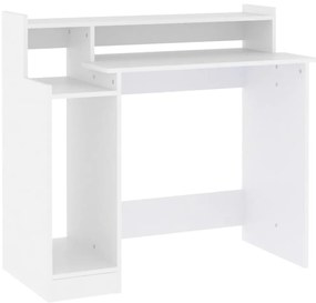 vidaXL Γραφείο με LED Λευκό 97 x 45 x 90 εκ. από Επεξεργασμένο Ξύλο