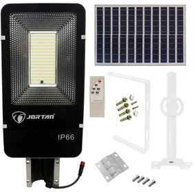 Led Αδιάβροχο Ηλιακό Φωτιστικό Δρόμου 100W 16640LM με Βάση Στήριξης και Τηλεχειριστήριο Jortan JT-YS-100W