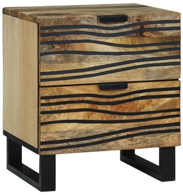 vidaXL Κομοδίνο 40x33.5x46 εκ. από Στερεό Ξύλο Μάνγκο και Μηχανικά Ξύλα