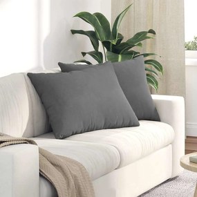 vidaXL Μαξιλάρι Καναπέ 2 pcs Σκούρο Γκρι 70 x 50 cm ύφασμα