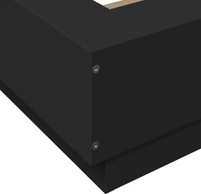 vidaXL Πλαίσιο Κρεβατιού Μαύρο 100x200 εκ. Επεξεργ. Ξύλο