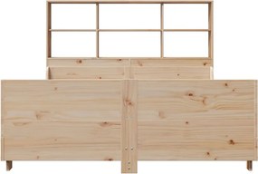 vidaXL Κρεβάτι Βιβλιοθήκη Χωρίς Στρώμα 150x200 εκ Μασίφ Ξύλο