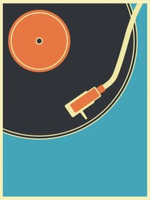 Εικονογράφηση Retro Music Vintage Turntable Poster in, Youst