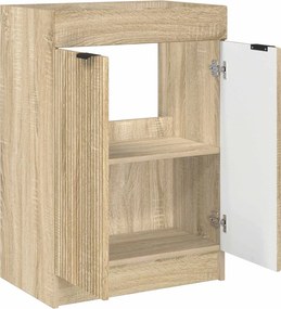 vidaXL Ντουλάπι κάτω από τον νιπτήρα Sonoma Δρυς 56 x 37,5 x 81 εκ