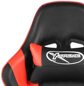 vidaXL Καρέκλα Gaming Περιστρεφόμενη Κόκκινη PVC