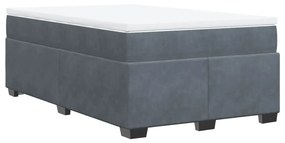 ΚΡΕΒΑΤΙ BOXSPRING ΜΕ ΣΤΡΩΜΑ ΣΚΟΥΡΟ ΓΚΡΙ 120X190 ΕΚ. ΒΕΛΟΥΔΙΝΟ 3285270