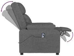 vidaXL Πολυθρόνα με Ανύψωση Σκούρο Γκρι Υφασμάτινη