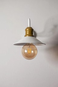 Stewehome Ρετρό μονό φωτιστικό τοίχου από αλουμίνιο Λευκό