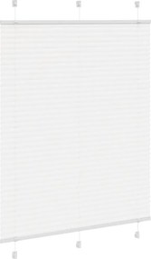 vidaXL Πλισέ περσίδα Λευκό 110x100 cm Πλάτος υφάσματος 109,4 cm