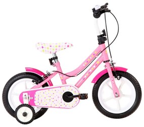 Ποδήλατο Παιδικό Λευκό / Ροζ 12 Ιντσών - Ροζ