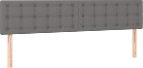 vidaXL Κρεβάτι Boxspring με Στρώμα Σκούρο Γκρι 120x190 εκ Υφασμάτινο