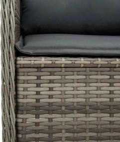 vidaXL Παγκάκι κήπου 2 pcs Γκρι συνθετικό ρατάν