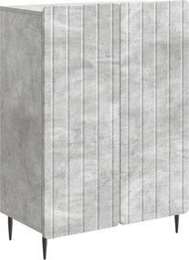 vidaXL Πλαϊνό γραφείο Γκρι Σκυροδέματος 66 x 34,5 x 92 εκ.