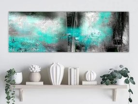 Πίνακας - Turquoise Fog (1 Part) Narrow - 150x50