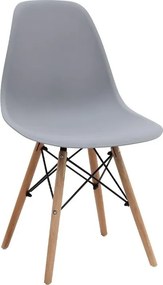 Σετ τραπεζαρία 5τμχ Allos - Nova Megapap χρώμα sapphire oak - γκρι 75x75x77εκ.