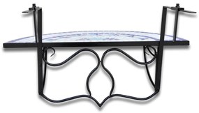 Τραπέζι Μπαλκονιού Κρεμαστό «Μωσαϊκό» Μπλε και Λευκό - Πολύχρωμο
