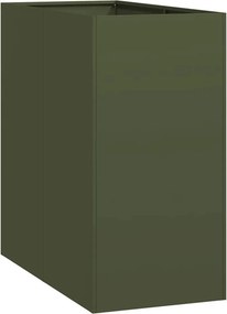 vidaXL Ζαρντινιέρα Λαδί 40x80x80 εκ. από Χάλυβα