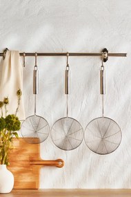 Μοντέρνο σουρωτήρι από ανοξείδωτο χάλυβα Ασημί
