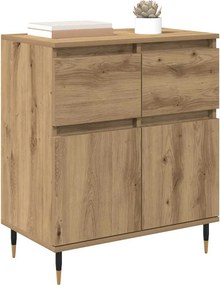 vidaXL Πλαϊνό γραφείο με συρτάρι Artisan Oak 60 x 35 x 70 cm