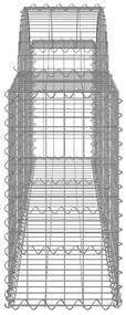 vidaXL Συρματοκιβώτια Τοξωτά 7 τεμ. 200x30x60/80 εκ. Γαλβαν. Ατσάλι