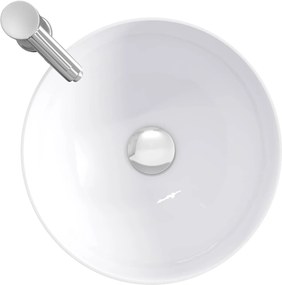vidaXL Λεκάνη μπάνιου Χρωμέ 35,5 x 35,5 x 14,5 εκ. Μέταλλο