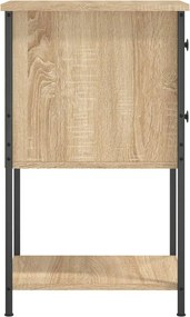 vidaXL Κομοδίνο Sonoma Δρυς 32 x 42 x 70 εκ. από Επεξεργασμένο Ξύλο