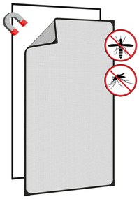 vidaXL Σήτα Εντόμων Μαγνητική για Παράθυρα Ανθρακί 80 x 140 εκ.