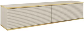 Κρεμαστό έπιπλο τηλεόρασης ORO_MDF Μπεζ 135x30x32cm