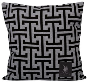 Διακοσμητικό Μαξιλάρι Polycotton 40x40εκ. Throws 3901 Μαύρο-Γκρι Greenwich Polo Club