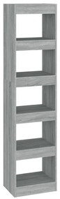 vidaXL Βιβλιοθήκη/Διαχωριστικό Χώρου Γκρι Sonoma 40x30x166 εκ.