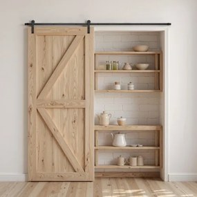 VEVOR 10FT Sliding Barn Door Hardware Kit for Single Sliding Barn Door I-shape