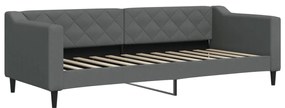 vidaXL Καναπές Κρεβάτι Συρόμενος Σκούρο γκρι 80x200 εκ Ύφασμα Στρώματα