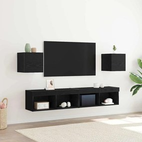 vidaXL Ντουλάπι TV 2 pcs Μαύρο 30.5 x 30 x 30 εκ. Επεξεργασμένο ξύλο