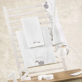 Πετσέτες Βρεφικές Max (Σετ 2τμχ) White-Grey Saint Clair Σετ Πετσέτες 65x120cm 100% Βαμβάκι