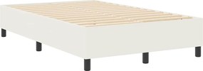 vidaXL Κρεβάτι πλατφόρμα Κρεμ 120 x 190 cm ύφασμα