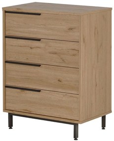 Συρταριέρα On 956LCS3499 74,8x44,5x95,1cm Walnut-Black