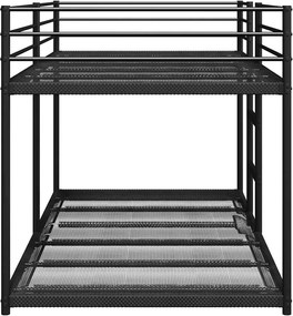 vidaXL Κουκέτα χωρίς στρώμα Μαύρο 90x200 cm Ατσάλι