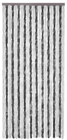 vidaXL Σήτα - Κουρτίνα Πόρτας Γκρι / Λευκό 100 x 220 εκ. από Σενίλ