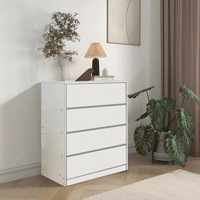 Συρταριέρα Kuanger pakoworld mdf σε λευκή απόχρωση 80x40x89εκ