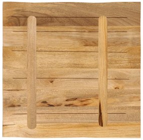 vidaXL Επιφάνεια Τραπεζιού 40x40x3,8 εκ. Live Edge Μασίφ Ξύλο Μάνγκο
