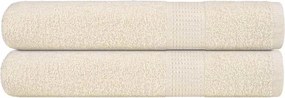 vidaXL Πετσέτες FROGN 2 τεμ. Κρεμ 100x200 εκ. 360 γρ./μ²