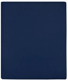 Σεντόνια με Λάστιχο 2 τεμ. Μπλε 140x200 εκ. Βαμβακερό Ζέρσεϊ - Μπλε