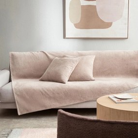 Βελουτέ Ριχτάρι Πολυθρόνας (180x180) Gofis Home Nimbus Shell Beige 447/47