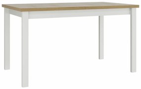 Τραπέζι Victorville 125, Άσπρο, Sonoma οξιά, 76x80x120cm, 30 kg, Επιμήκυνση, Πλαστικοποιημένη μοριοσανίδα, Ξύλο, Μερικώς συναρμολογημένο, Ξύλο: Οξιά
