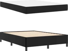 vidaXL Σκελετός Κρεβατιού με στρώμα Μαύρο 140 x 200 cm ύφασμα