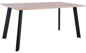 Τραπέζι BAXTER Steel Μαύρο/Sonoma 160x90x75cm