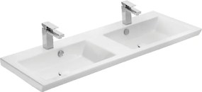 Drop Status 120 White Gloss - Βάση Επίπλου Με Διπλό Νιπτήρα (120x44)