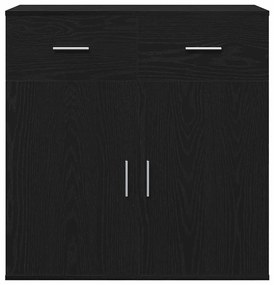 vidaXL Πλαϊνό γραφείο Μαύρη δρυς 79 x 38 x 80 εκ. Επεξεργασμένο ξύλο