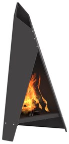 vidaXL Φωτιά Πυραμίδα 58x36x100 εκ. Ανοξείδωτο Χάλυβα